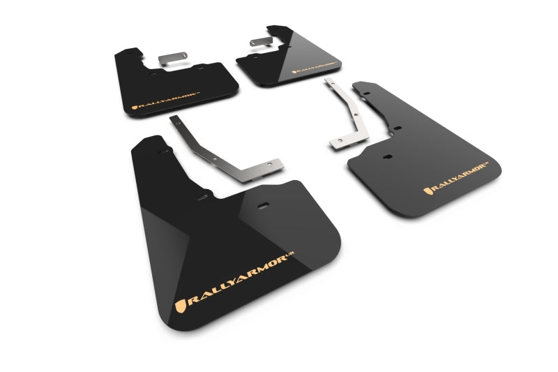 Rally Armor RAL UR Blk Flap/Orange Logo Body Armor & Protection Mud Flaps main image
