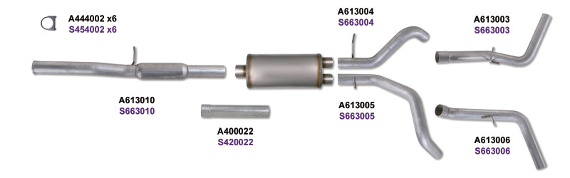 Diamond Eye Performance Diamond Eye KIT 3in CB DUAL GAS AL CHEVY/GM 4.3L 5.3L 1500 K3126A K3126A Photo - Unmounted