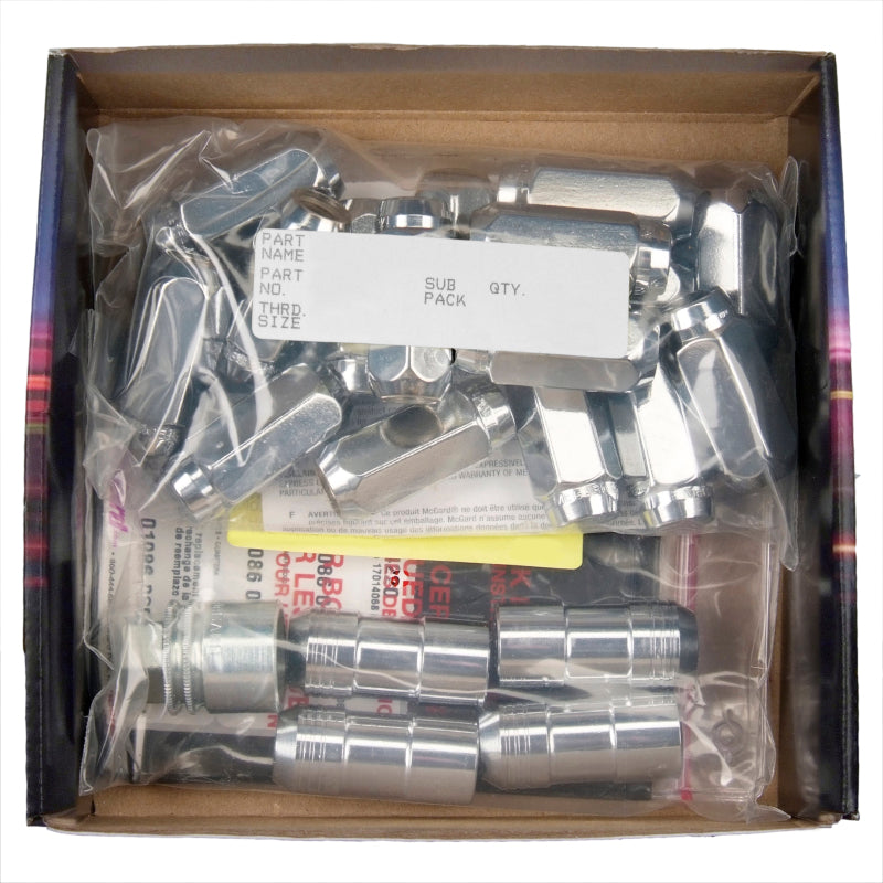 McGard 6 Lug Hex Install Kit w/Locks (Cone Seat Nut) M14X1.5 / 22mm Hex / 1.945in. Length - Chrome 84638 84638 Photo - in package