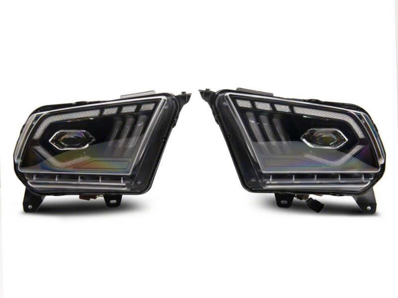 Raxiom 10-12 Ford Mustang w/ Factory Halogen LED Projector Headlights- Blk Housing (Clear Lens) 422461 422461 Photo - Close Up