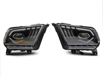 Raxiom 10-12 Ford Mustang w/ Factory Halogen LED Projector Headlights- Blk Housing (Clear Lens) 422461 422461 Photo - Close Up