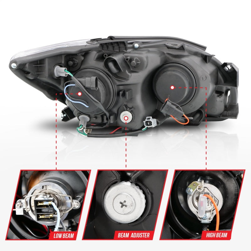 Anzo 2005-2010 Scion Tc Projector Headlights w/ Halo Chrome (CCFL) 121120 Photo - Unmounted