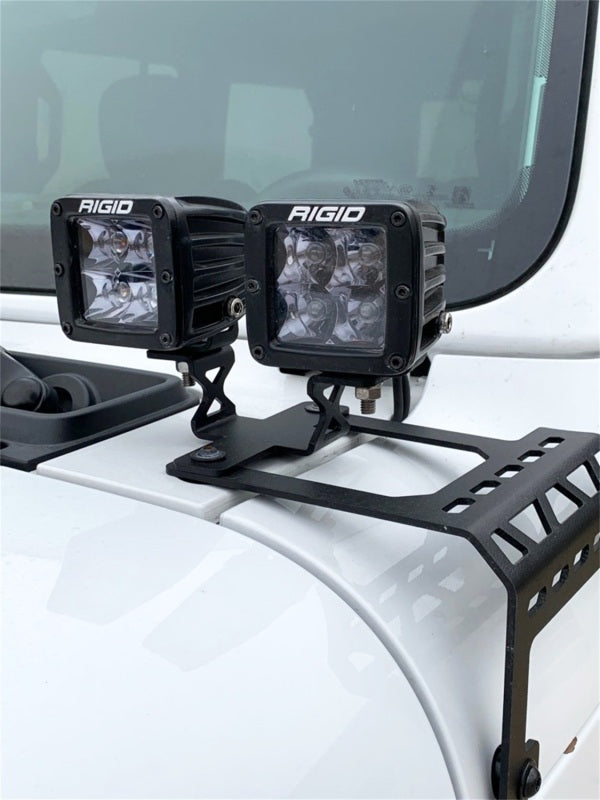 Dee Zee Deezee 18-23 Jeep JL Cowl Double Cube Light Bracket DZ4453JL DZ4453JL Photo - Mounted