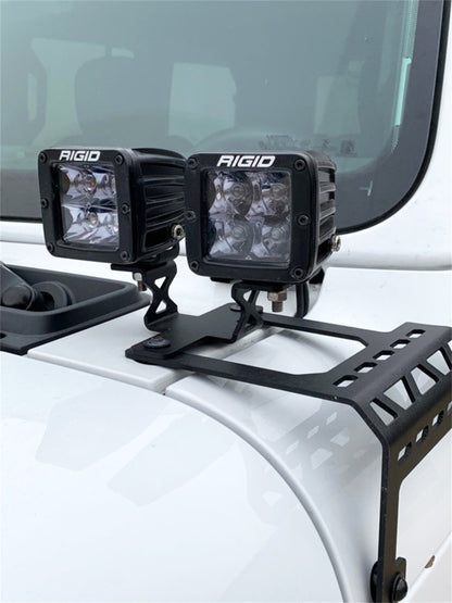 Dee Zee Deezee 18-23 Jeep JL Cowl Double Cube Light Bracket DZ4453JL DZ4453JL Photo - Mounted