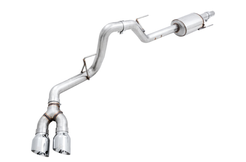 AWE Tuning 2015+ Ford F-150 0FG Single Exit Performance Exhaust System w/4.5in Chrome Silver Tips 3015-22066 3015-22066 Photo - Primary