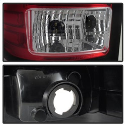 Spyder 07-13 GMC Sierra 1500 V2 Light Bar LED Tail Lights - Red Clear (ALT-YD-GS07V2-LBLED-RC) 5084767 5084767 Photo - Unmounted