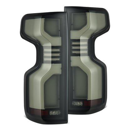 AlphaRex 19-24 Chevy Silverado 1500 / 20-24 2500HD/3500HD LUXX-Series LED Tail Lights Black 620088 620088 Photo - Primary