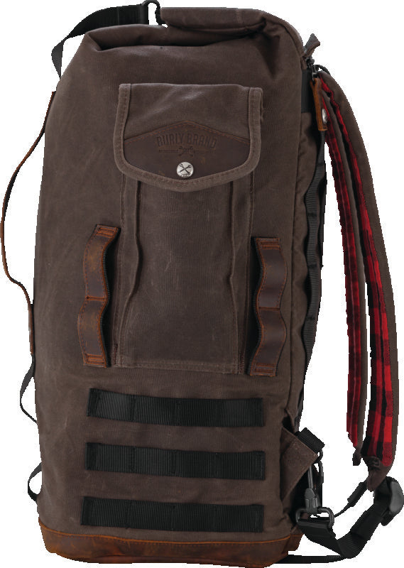 Burly Brand Sissy Bar Backpack Dark Oak B15-1013D B15-1013D User 1