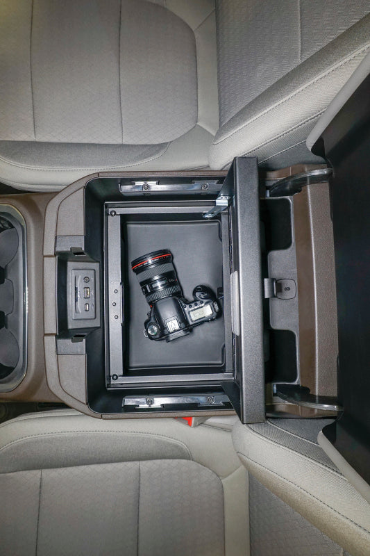Tuffy Products Tuffy Console Safe W/ Keyed Lock For Chevrolet Silverado And Gmc Sierra W/ Flow Thru Console 356-01 356-01 Photo - Mounted