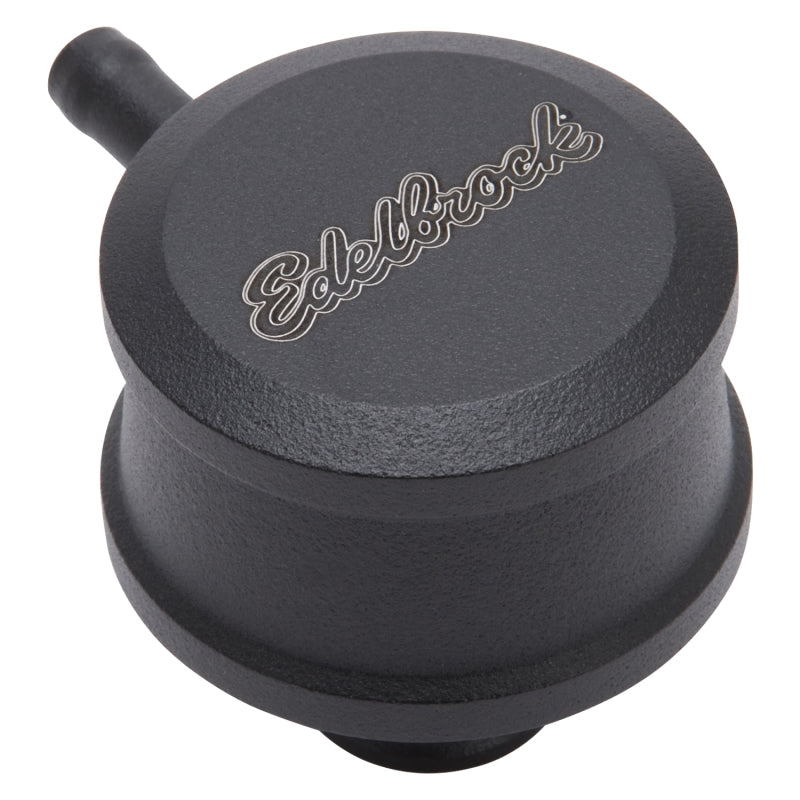 Edelbrock PCV for Valve Cover Aluminum Round Push In w/ 90-Degree Port Breather Look 4406 4406 Photo - Primary