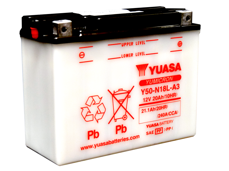 Yuasa Battery Yuasa Y50-N18L-A3 Yumicron 12 Volt Battery YUAM228A3TWN