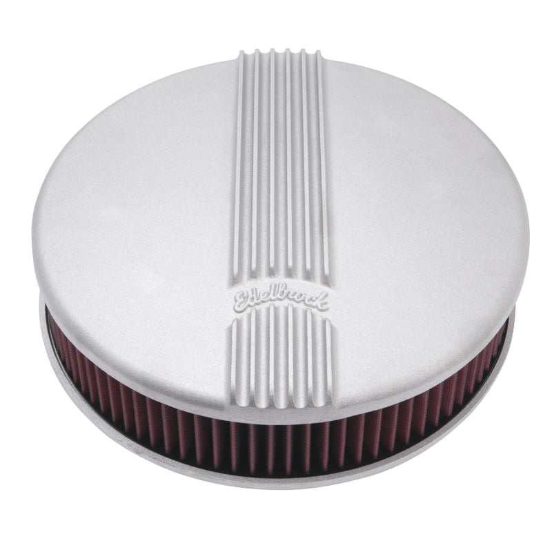 Edelbrock Classic Series Satin Round Cast Air Cleaner for Single 4-bbl Carb - 3" 41179 Photo - Primary