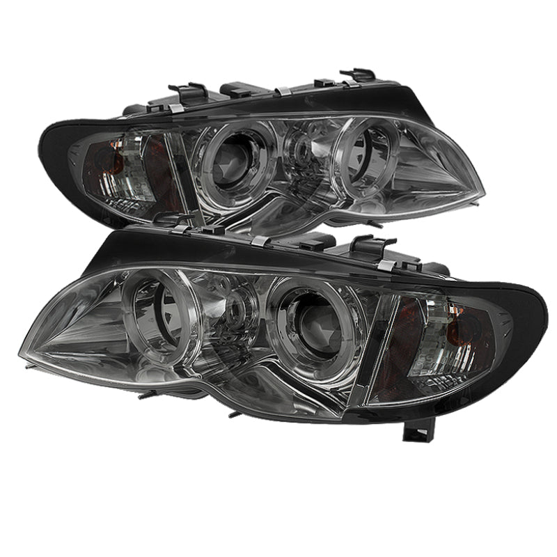 Spyder BMW E46 3-Series 02-05 4DR Projector Headlights 1PC LED Halo Smke PRO-YD-BMWE4602-4D-AM-SM 5042422 5042422 Photo - Primary