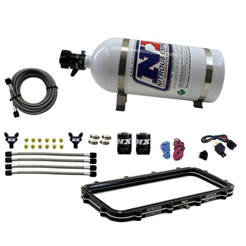 Nitrous Express Holley High Ram Plenum Nitrous Plate Kit w/15lb Bottle 20940-15 20940-15 Photo - Primary