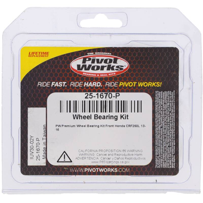 Pivot Works Honda Wheel Bearing Kit Premium Bearings 25-1670-P 25-1670-P Photo - Primary