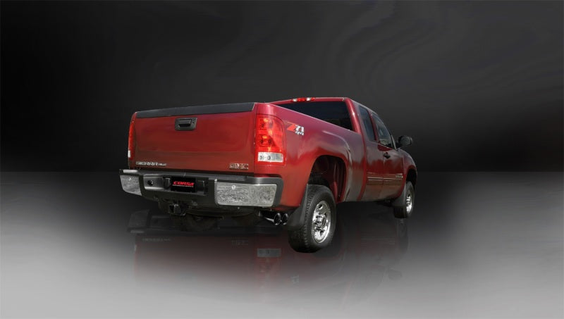 Corsa 11-12 Chevrolet Silverado Crew Cab/Std. Bed 2500 6.0L V8 Black Sport Cat-Back Exhaust 14794BLK 14794BLK Photo - Mounted