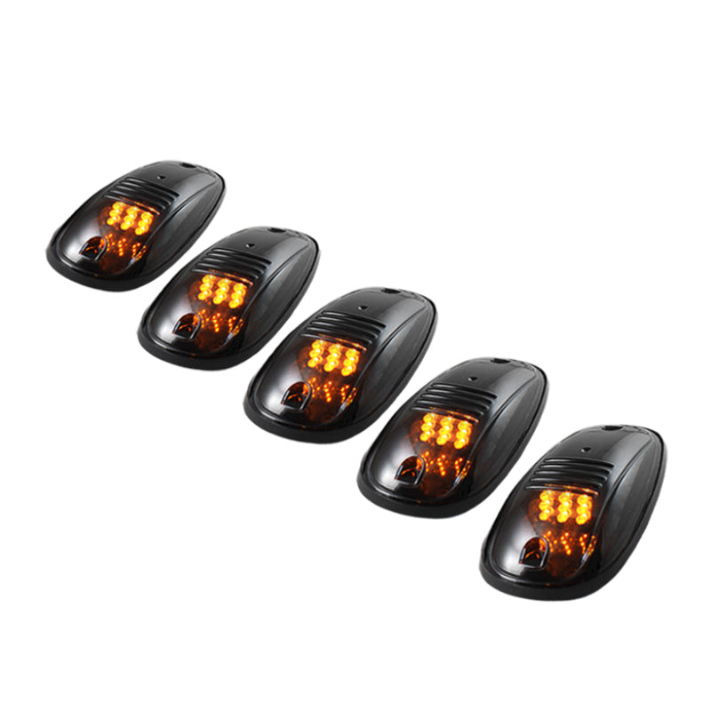 SPYDER Xtune 5 pcs Roof Cab Marker Parking Running Lights Smoked ACC-011 5028198 5028198 Photo - Primary