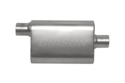 Gibson CFT Superflow Offset/Center Oval Muffler - 4x9x18in/3in Inlet/3in Outlet - Stainless 55193S 55193S Photo - Primary