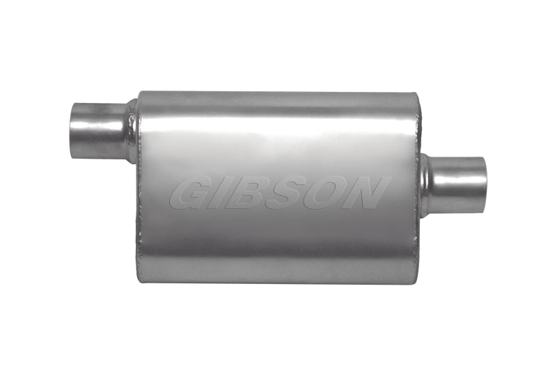 Gibson CFT Superflow Offset/Center Oval Muffler - 4x9x13in/2in Inlet/2.25in Outlet - Stainless 55140S 55140S Photo - Primary