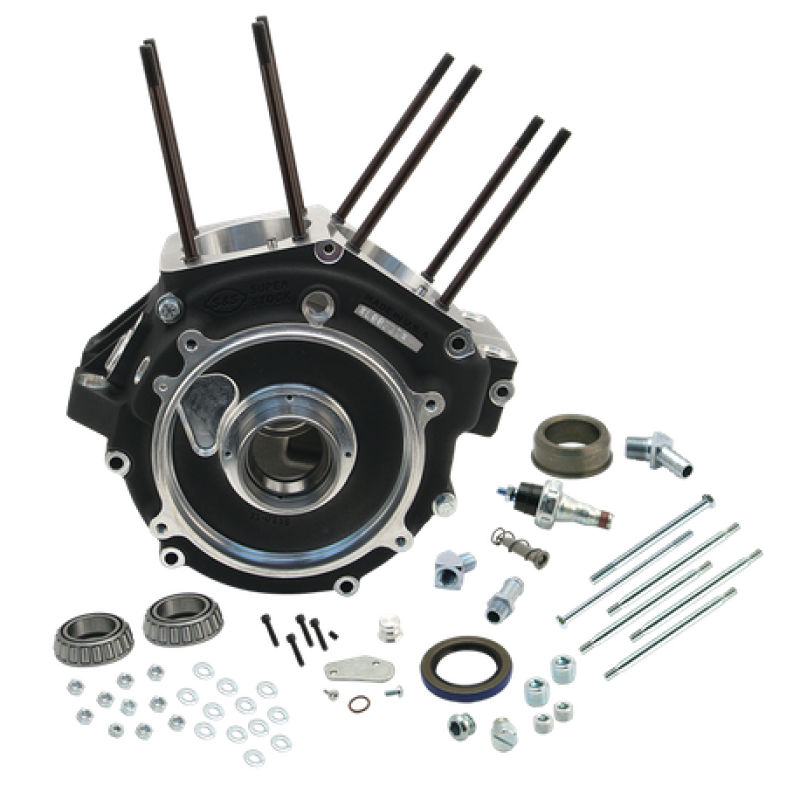S&S Cycle 84-91 BT w/ Stock Bore Super Stock Alternator Style Crankcase - Wrinkle Black 31-0052 31-0052 User 1