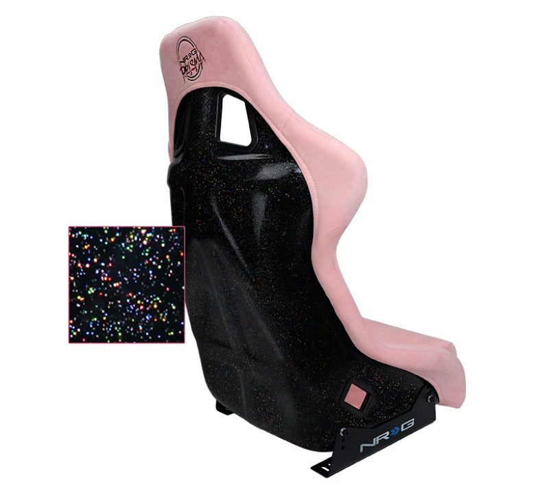 NRG FRP Bucket Seat PRISMA Edition W/ pearlized Back Pink Alcantara - Large FRP-302PK-PRISMA FRP-302PK-PRISMA Photo - Primary