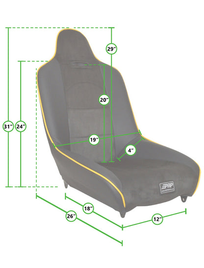 PRP Seats PRP Roadster High Back 2In. Extra Tall Suspension Seat A150410 A150410 Photo - out of package