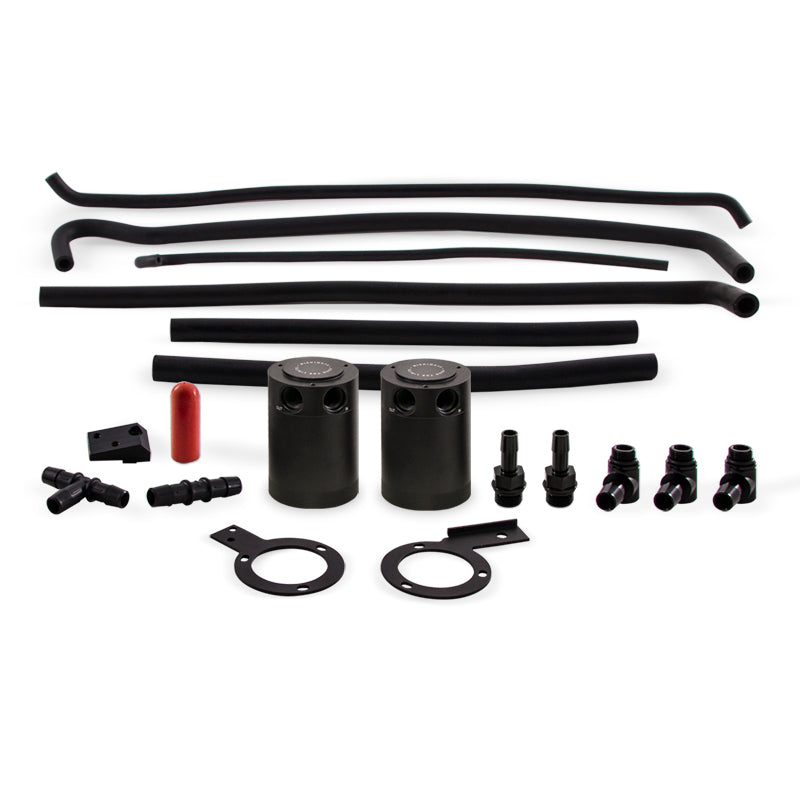 Mishimoto 08-14 Subaru STI Baffled Oil Catch Can Kit - Black MMBCC-STI-08SBE Photo - Primary