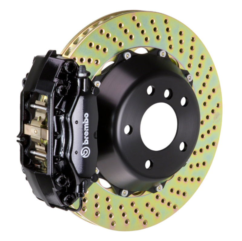 Brembo 15-18 M3 Excl CC Brake Rr GT BBK 4Pis Cast 345x28 2pc Rotor Drilled-Black 2P1.8061A1