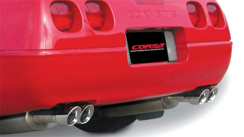 Corsa Performance 90-95 Chevrolet Corvette C4 ZR1 5.7L V8 LT5 Polished Sport Cat-Back 14117 Photo - Mounted