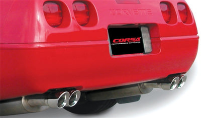Corsa Performance 86-91 Chevrolet Corvette C4 5.7L V8 L98 Polished Sport Cat-Back Exhaus 14115 Photo - Mounted