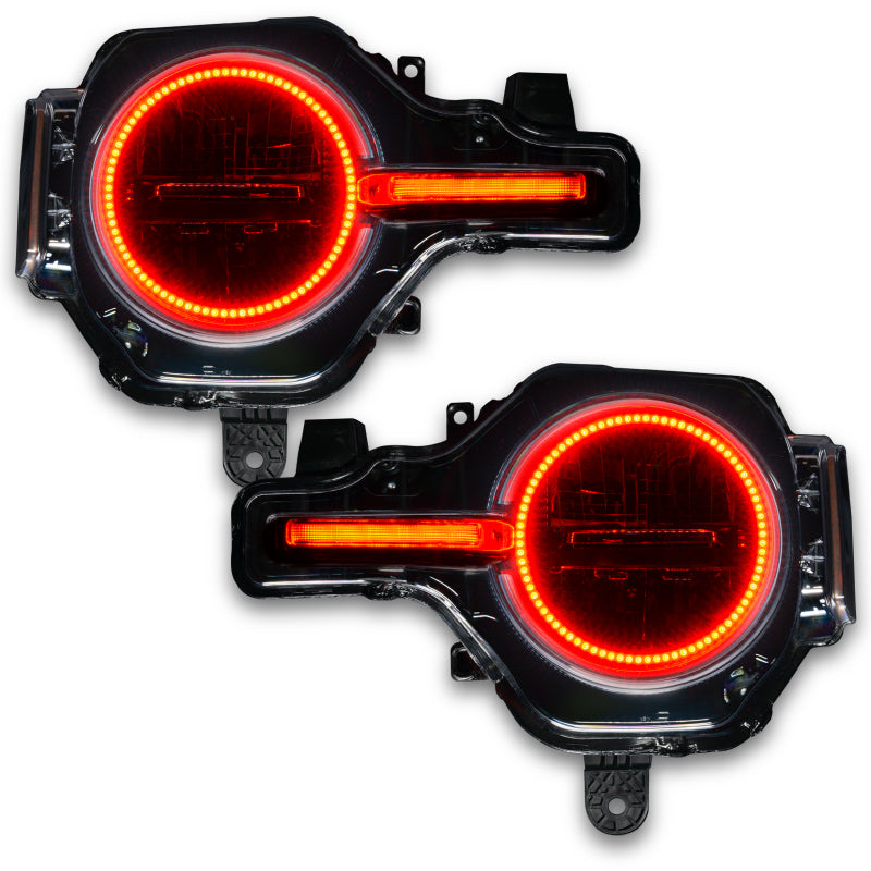 ORACLE Lighting Oracle 21-22 Ford Bronco Headlight Halo Kit w/DRL Bar - Base Headlights ColorSHIFT -w/2.0 Controller 1471-333 1471-333 User 1