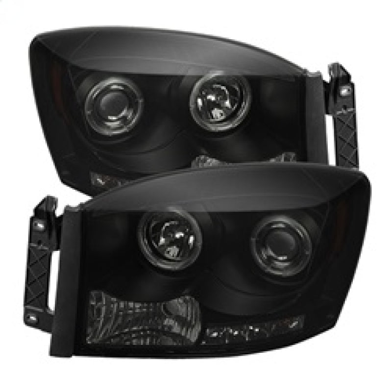 Spyder Dodge Ram 1500 06-08 06-09 Projector Headlights LED Halo LED Blk Smke PRO-YD-DR06-HL-BSM 5078391 5078391 Photo - Primary