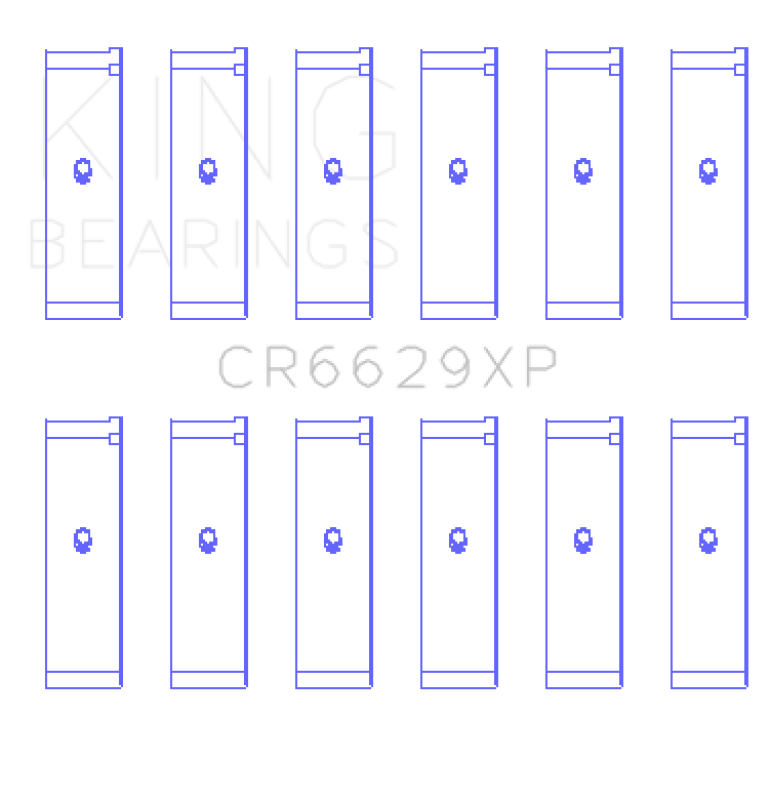 King Engine Bearings King Nissan TB48DE/TB45E/TB42 Set of 6 CR6629XP CR6629XP Photo - Primary