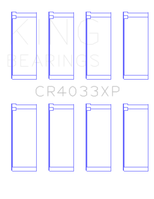King Engine Bearings King Honda F20C/F22C / 97-01 H22A4 (Size .025) Rod Bearing Set CR4033XP.026 CR4033XP.026 Photo - Primary