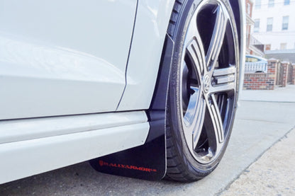 Rally Armor 2015+ MKVII VW Golf R Mud Flaps White Logo MF40-UR-BLK/WH User 1