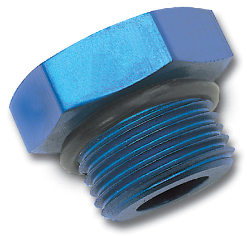 Russell -4 AN Straight Thread Plug Adapter (Blue Finish) 660260 Photo - Primary