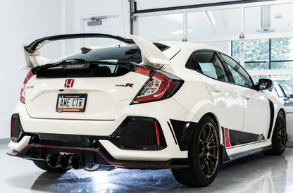 AWE Tuning 2017+ Honda Civic Type R Touring Edition Exhaust w/Front Pipe & Triple Diamond Black Tips 3015-53006 3015-53006 Photo - Mounted
