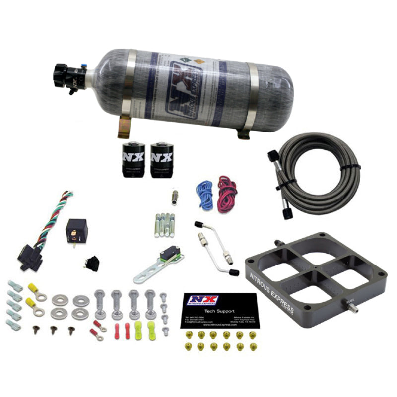 Nitrous Express Single Entry Crossbar 8500 Based Throttle Body Nitrous Kit w/12lb Composite Bottle 63980-12 63980-12 Photo - Primary