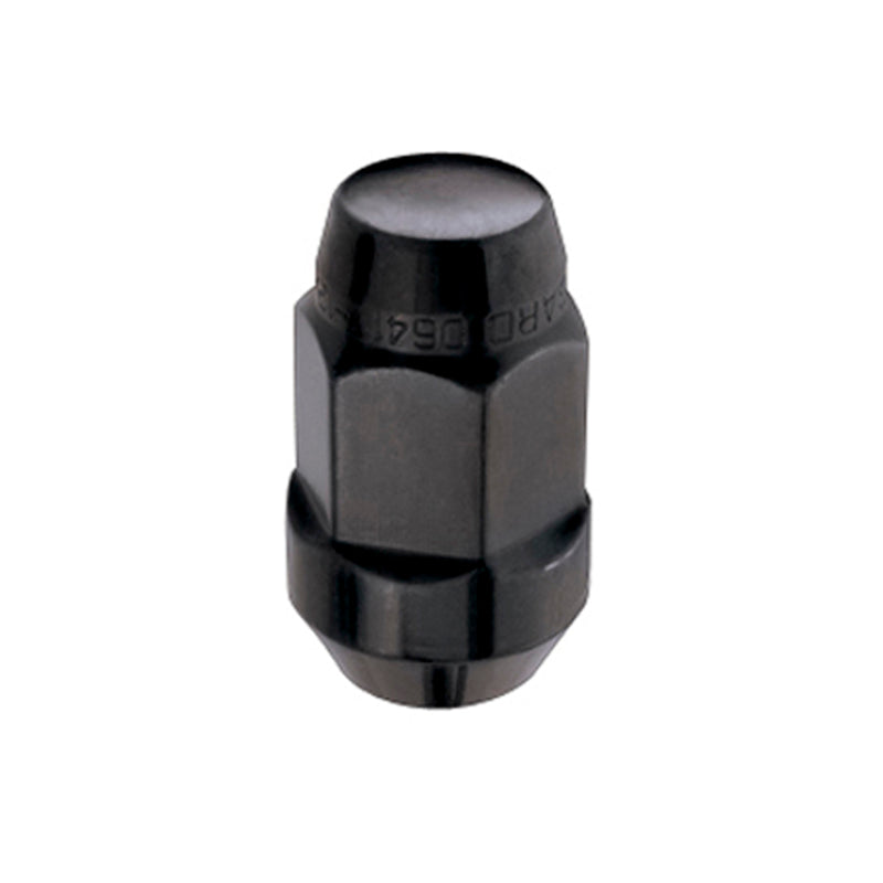 McGard Hex Lug Nut (Cone Seat Bulge Style) M14X1.5 / 22mm Hex / 1.635in. Length (Box of 144) - Black 69474 69474 Photo - Primary
