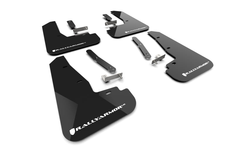 Rally Armor RAL UR Blk Flap/Wht Logo Body Armor & Protection Mud Flaps main image