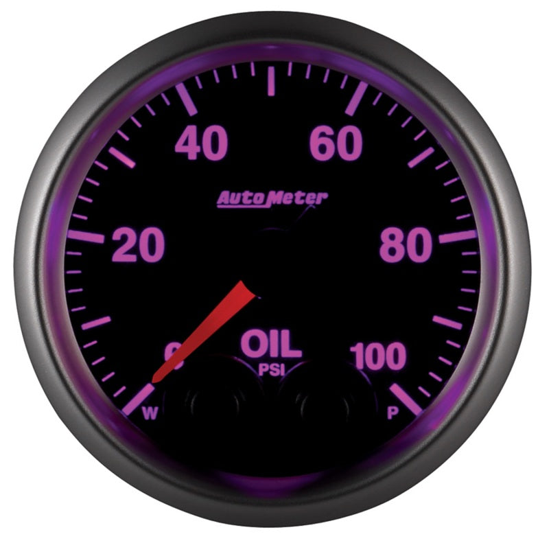 Autometer Gauge, Oil Press, 2 1/16", 100Psi, Stepper Motor w/Peak & Warn, Elite 5652 User 5