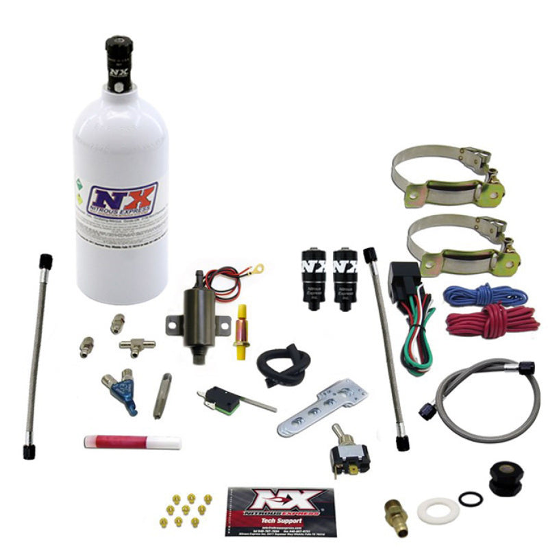 Nitrous Express 2 Cyl Piranha Nitrous Kit (V-Twins w/Single Carb) w/2.5lb Bottle 60022P 60022P Photo - Primary