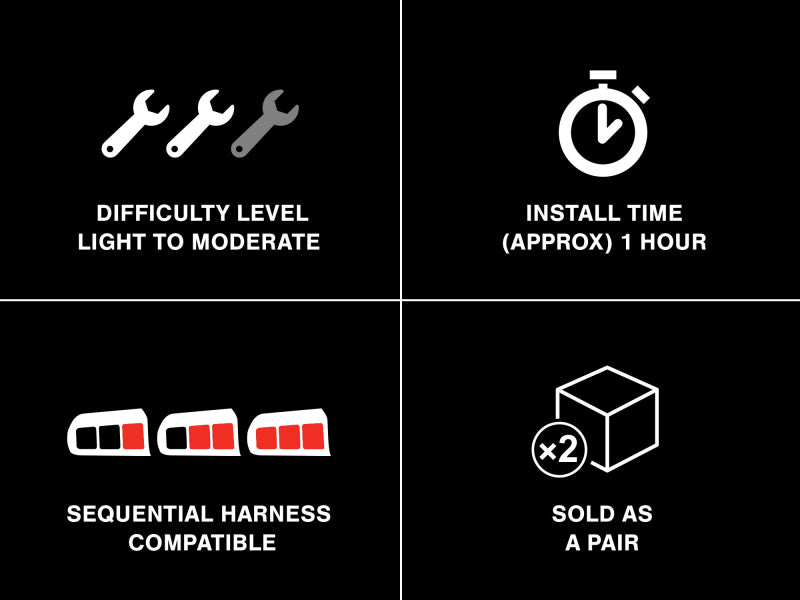 Raxiom 99-04 Ford Mustang Excluding 99-01 Cobra Icon LED Tail Lights- Black Housing (Smoked Lens) 100807 100807 Photo - Close Up