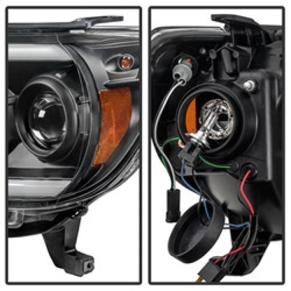 Spyder Toyota Tacoma 12-15 Projector Headlights Light Bar DRL Black PRO-YD-TT12-LBDRL-BK 5081711 5081711 Photo - Unmounted