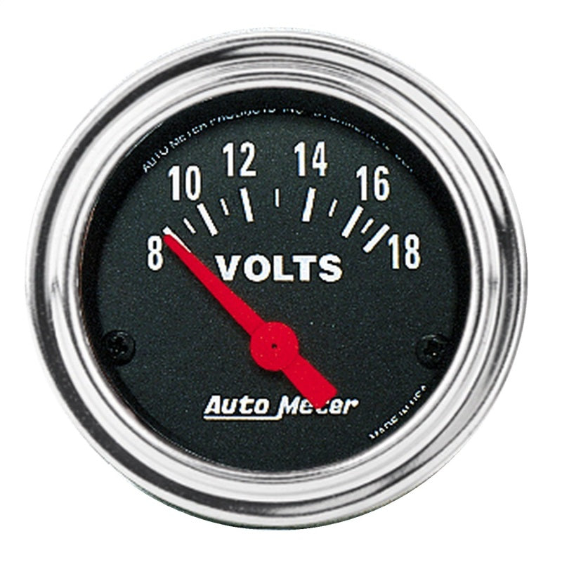 Autometer Gauge, Voltmeter, 2 1/16", 18V, Elec, Traditional Chrome 2592 Photo - Primary