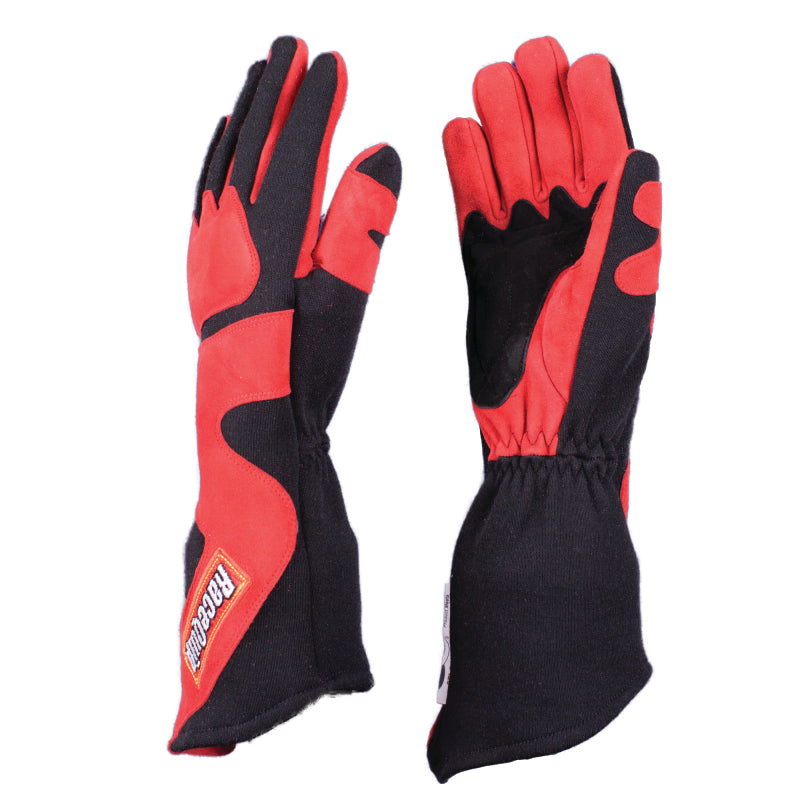 Racequip 358 Series 2 Layer Nomex Long Gauntlet Race Gloves SFI 3.3/5 Red&Black 358102 Photo - Primary