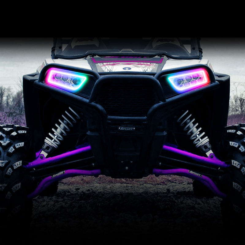 ORACLE Lighting Oracle 14-21 Polaris RZR 900/1000 Turbo Dynamic RGB+A Seq Turn Signal Headlight Halo Kit- ColorSHIFT 1439-332 1439-332 User 3