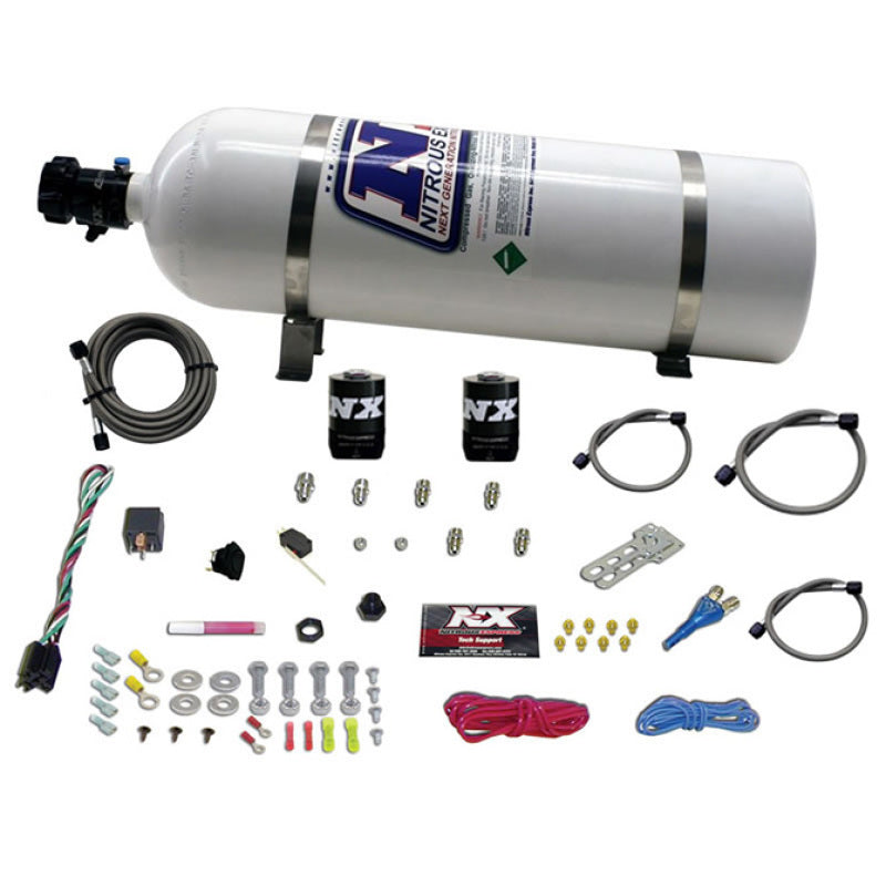 Nitrous Express GM EFI Race Single Nozzle Nitrous Kit (100-250HP) w/15lb Bottle 20118-15 20118-15 Photo - Primary