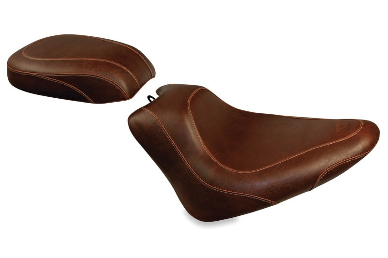 Mustang Motorcycle Mustang 11-13 Harley Blackline, 12-17 Slim/Slim S Tripper Solo Seat - Distressed Brown 76764 76764 Photo - Primary