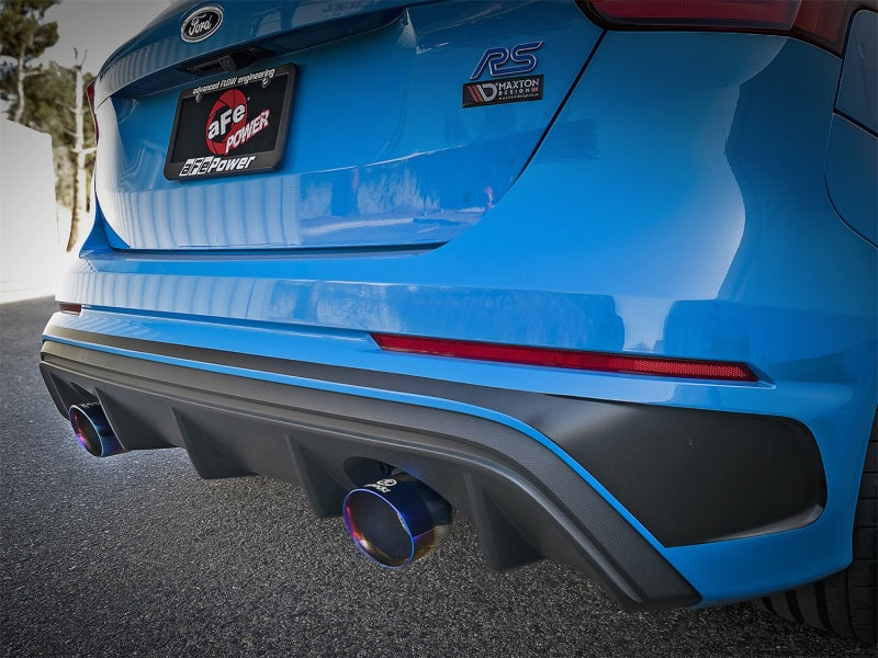 aFe Takeda 3in 304 SS Axle-Back Exhaust System w/ Blue Flame Tip 16-18 49-33104-L Photo - Mounted